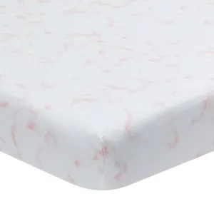 Signature Rose Marble Organic Cotton Fitted Crib Sheet