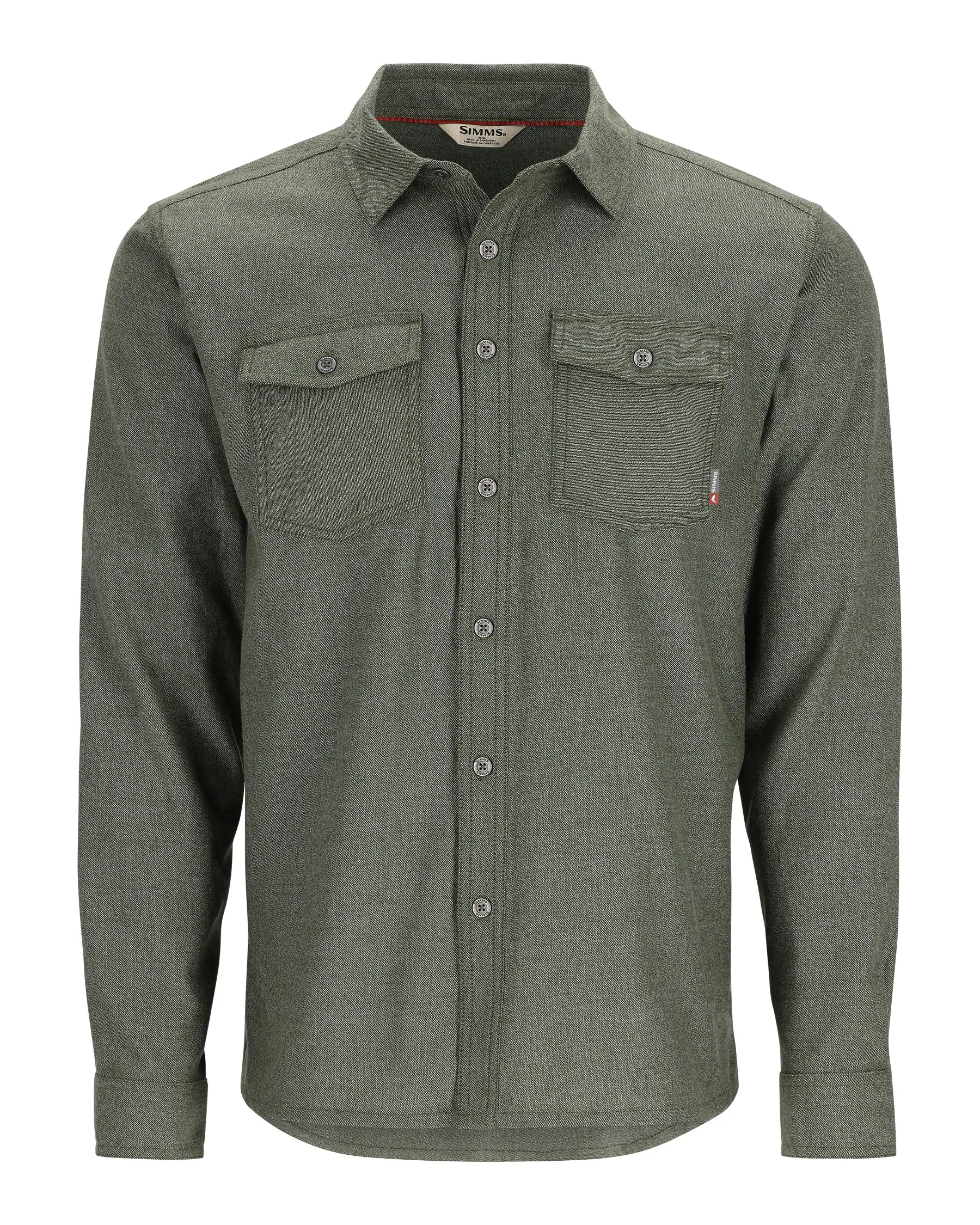 Simms Men's Shoal Flannel LS Shirt / Riffle Green