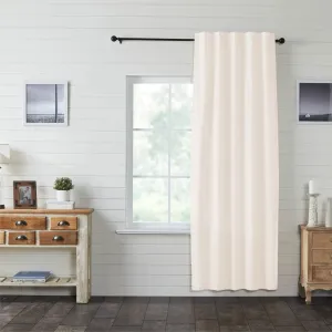 Simple Life Flax Antique White Lined Single Panel Curtain 96"