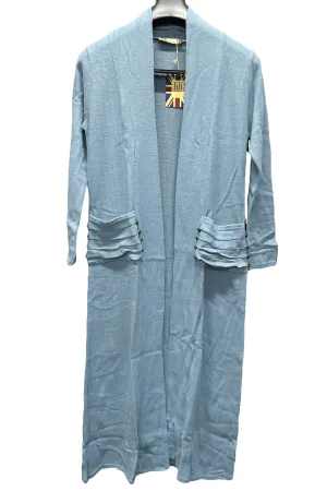 Sky Blue Long Knitted Pocket Cardigan - S/M