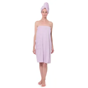 Texere Women’s Terry Cloth Body Wrap – Lavender Fog 1130003