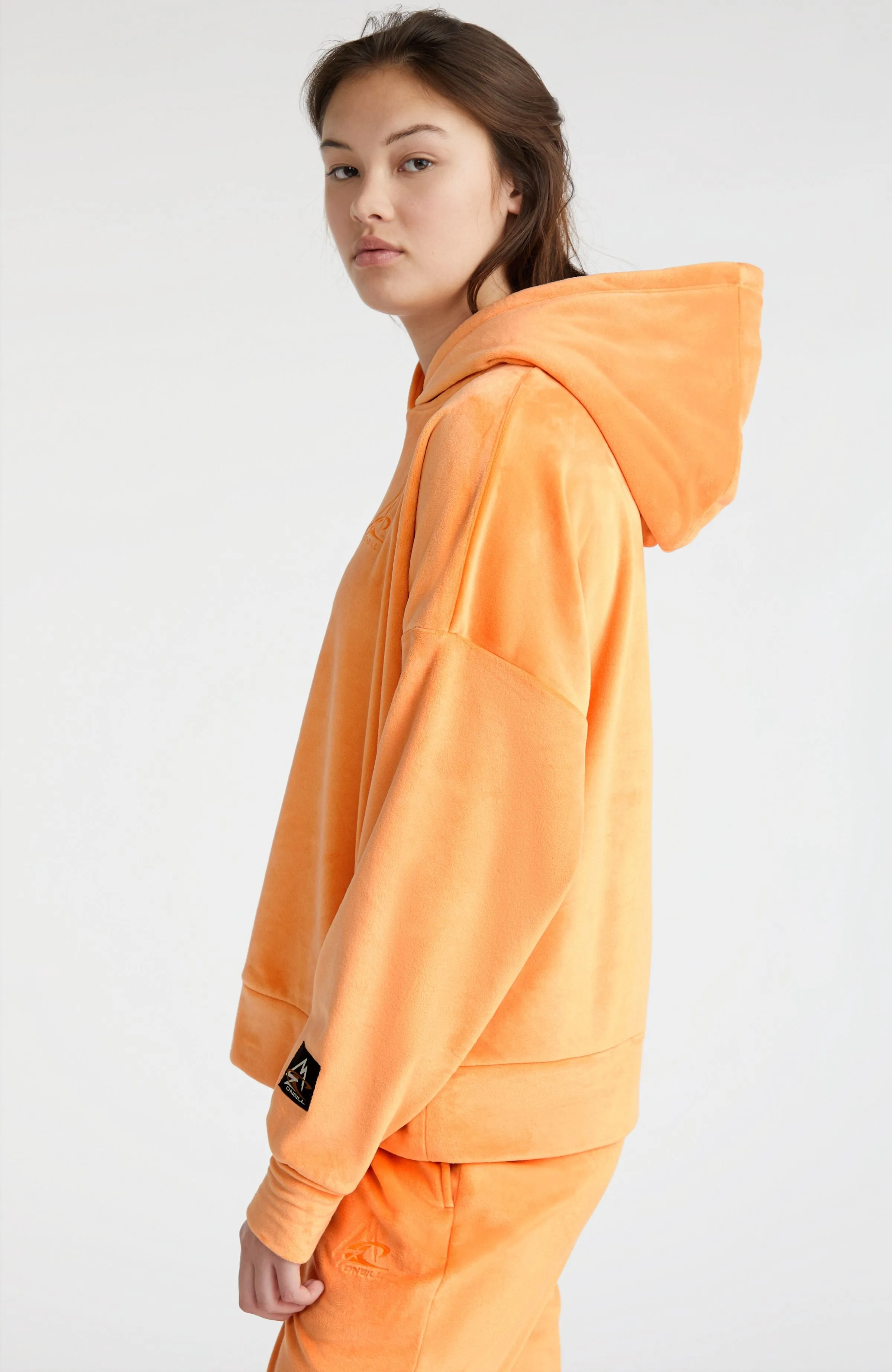 Velour Hoodie Fleece | Giorgia Peach