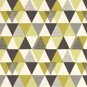 Vita Cotton Print Ochre Yellow Fabric