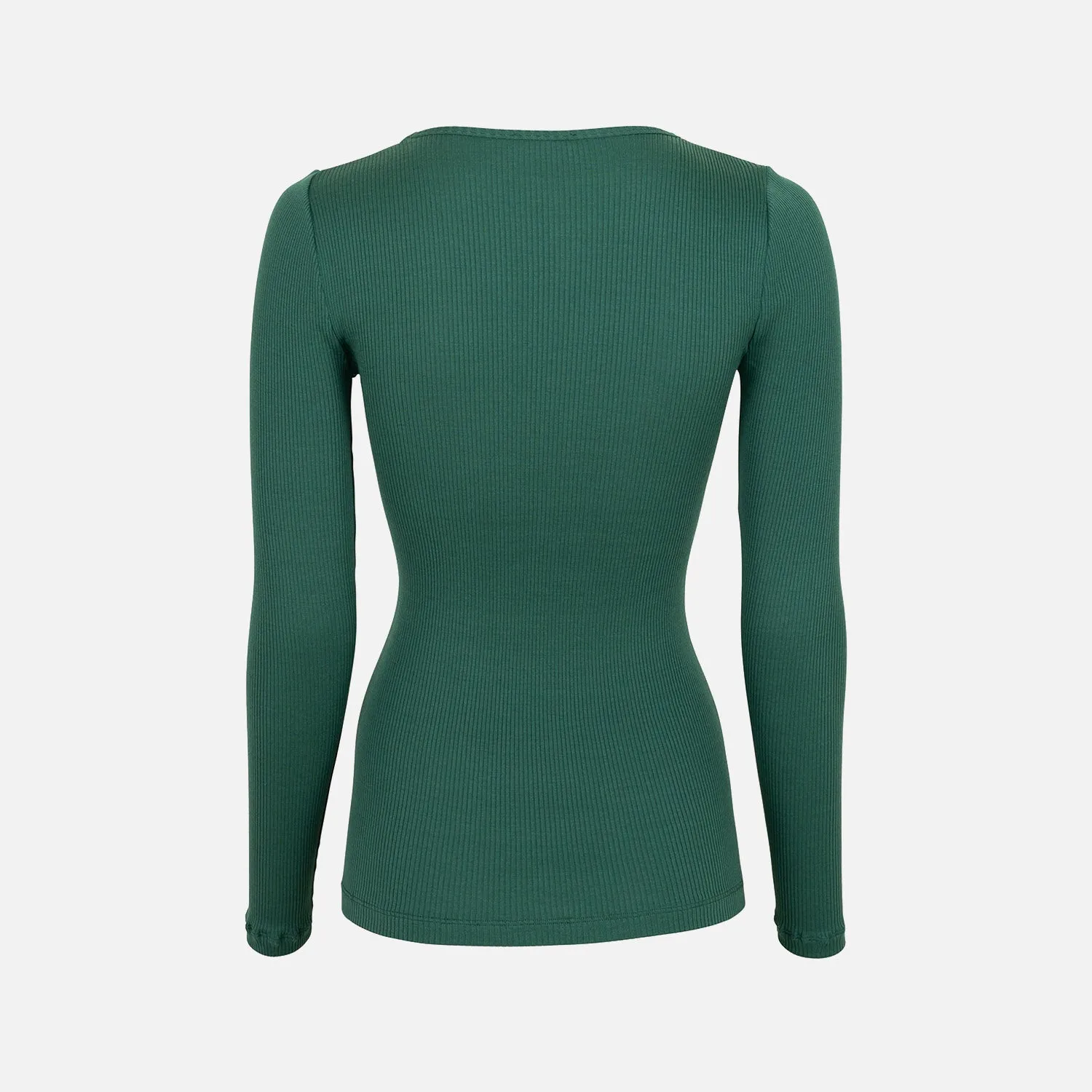 Womens Silk/Cotton Gerda Top - Emerald